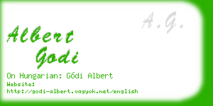 albert godi business card